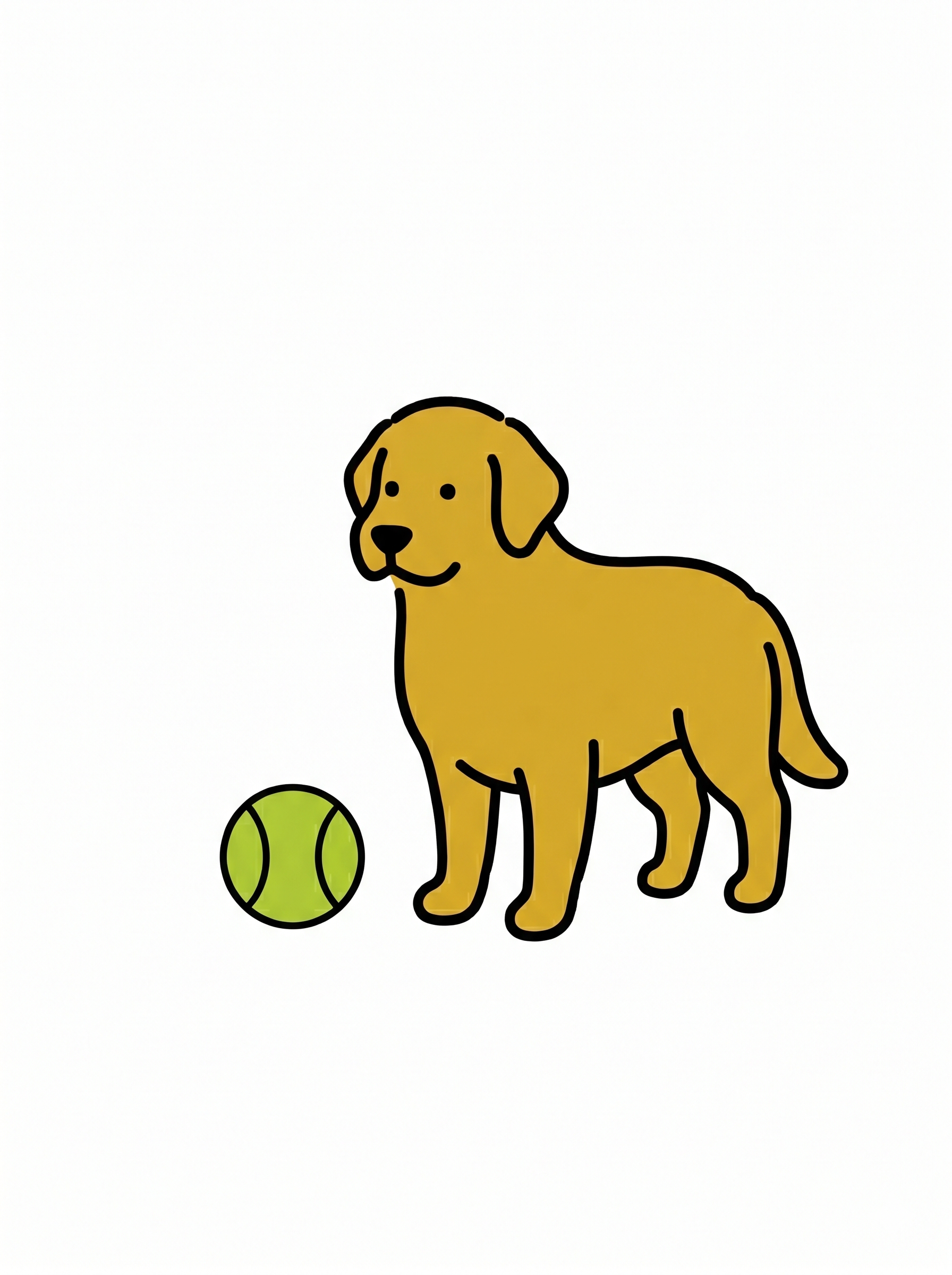 Geminiで生成したゴールデンレトリバーのイラスト